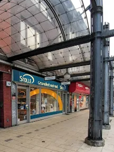 Bild der Außenfassade der STOLLE Sanitätshaus Filiale Wandsbek